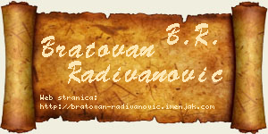 Bratovan Radivanović vizit kartica